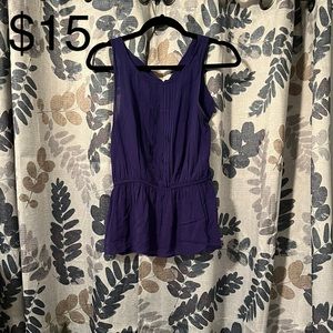 Vanessa Virginia royal blue blouse with keyhole, tied back. Very cute. Size 2